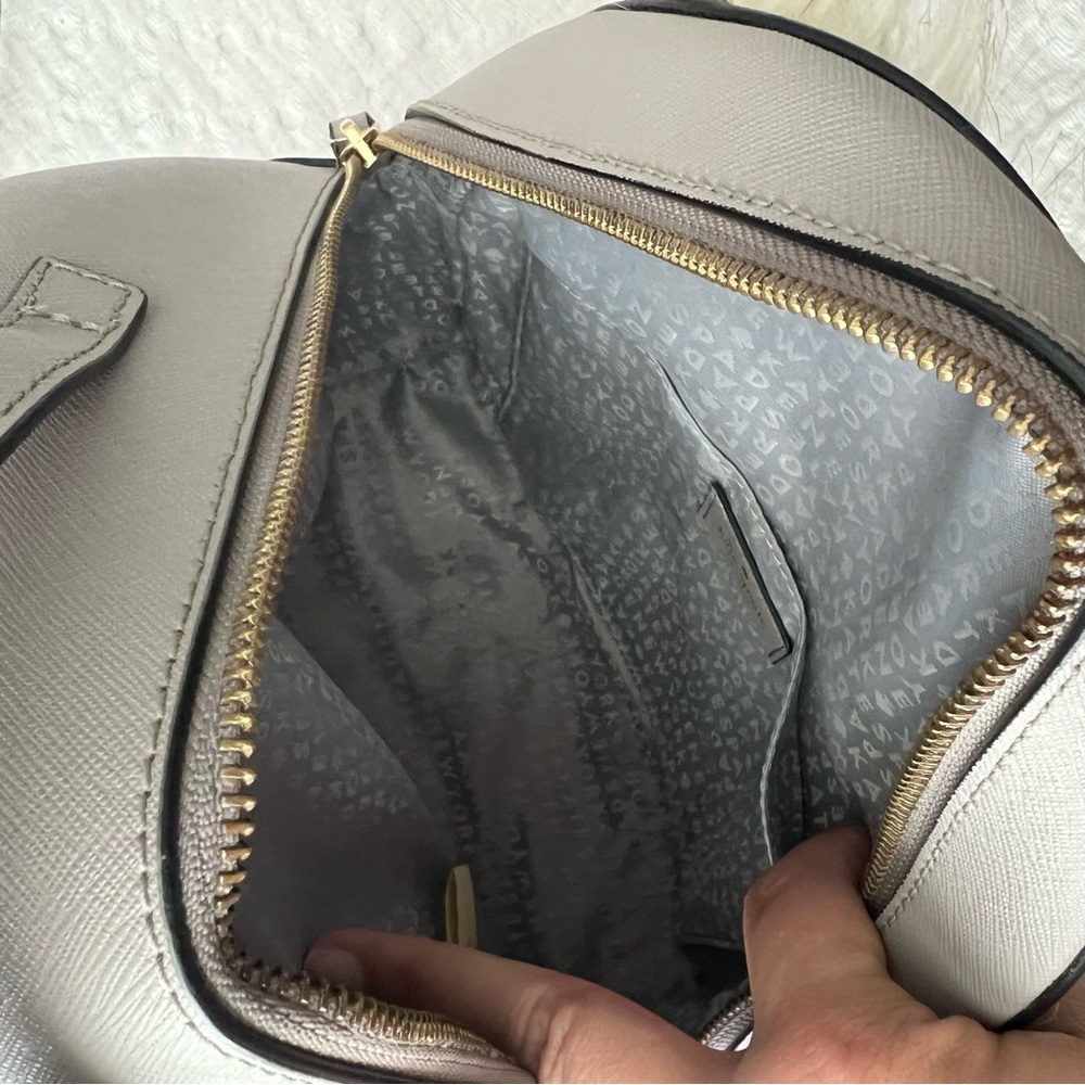 Kate Spade Star Bright Owl Tomi Cityscape Grey Leather Novelty Backpack - Picture 12 of 13